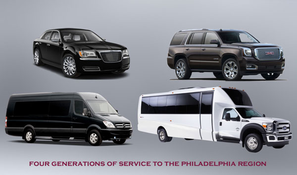 A selection of different vehicles in our chauffeur and limo fleet
